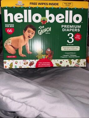 The Grinch Premium Diapers Size 3 - Green